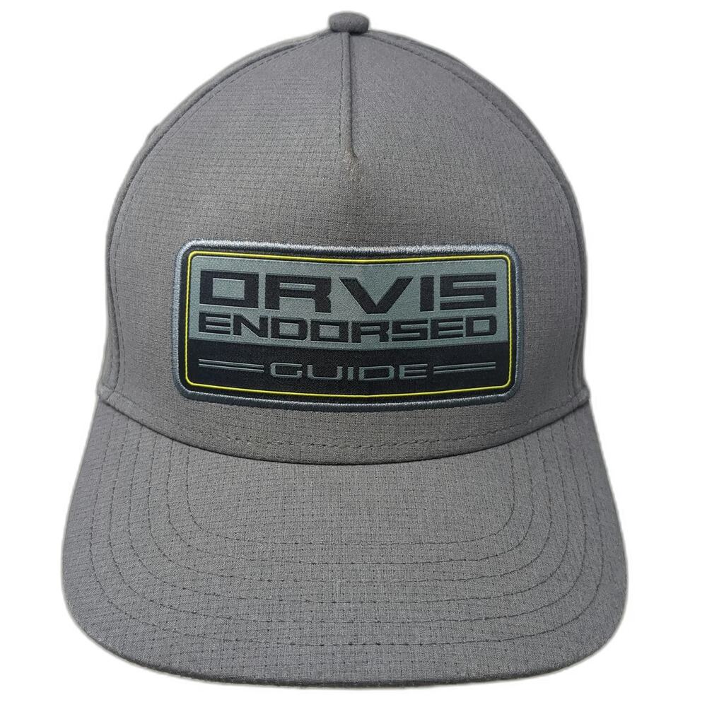 Orvis 5 Panel Gray Hat One Size Endorsed Guide Patch Snapback Polyester Cap